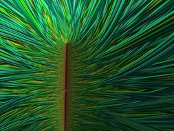 fractal fir tree as a background green