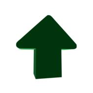 arrow the direction of the 3d green