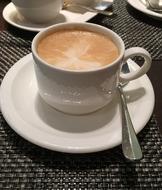 sweet cappuccino on the table
