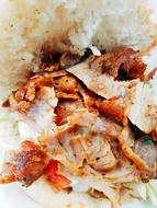 delicious kebab with meat
