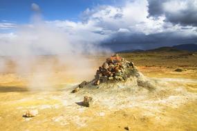 Iceland Sulfur Steam Volcano