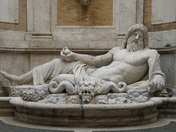Neptune Sculpture Fountain Marble