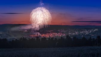 Fireworks over City