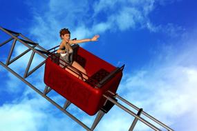 roller coaster woman theme park