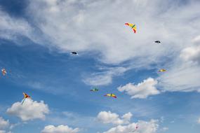 Kites Sky Clouds