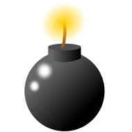 lit bomb drawing