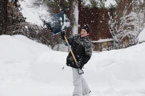 Snow Shovel Winter man