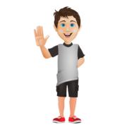 boy hand up