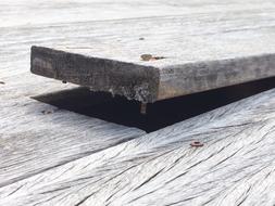 wooden board in the floor