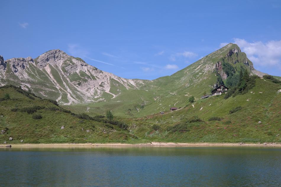 high mountain with green vegetation