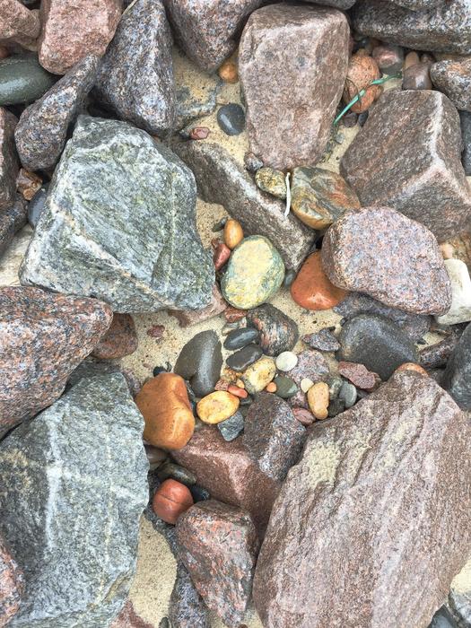 stones attached to the wall