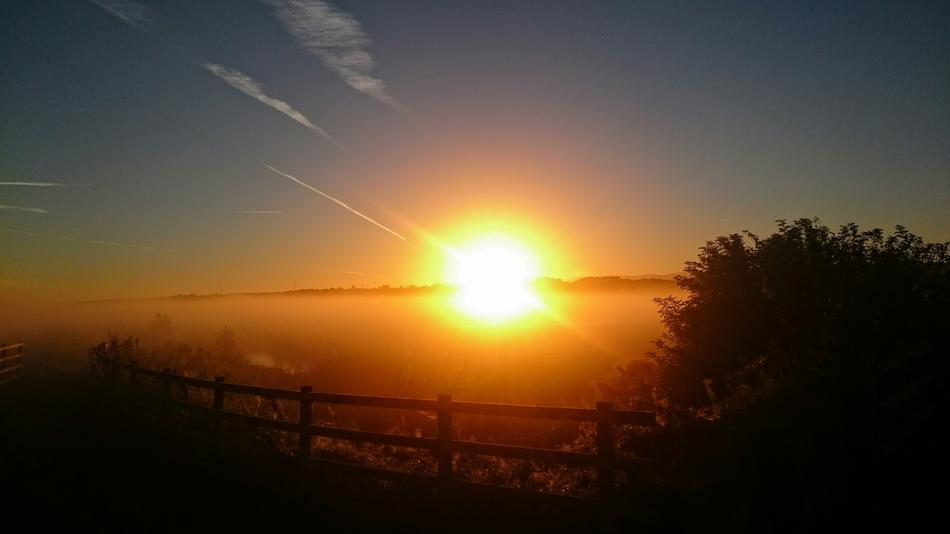 scorching orange sun
