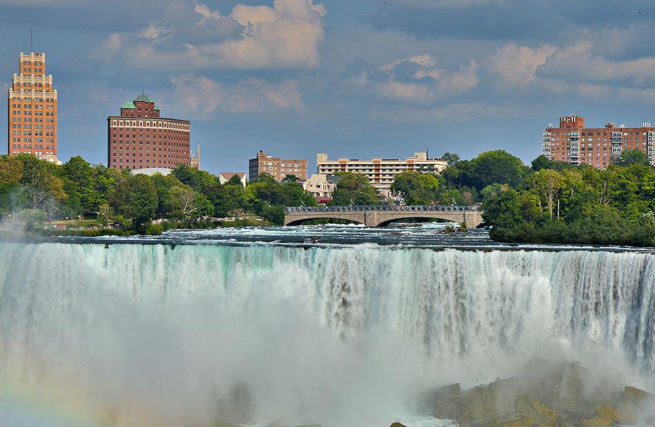 incredible waterfall near the city