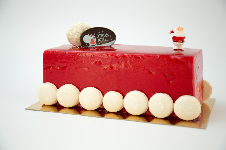 Chocolate Yule Log Ice Raspberry