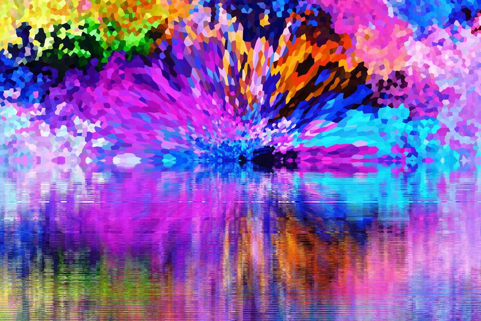 background texture, colorful water drawing