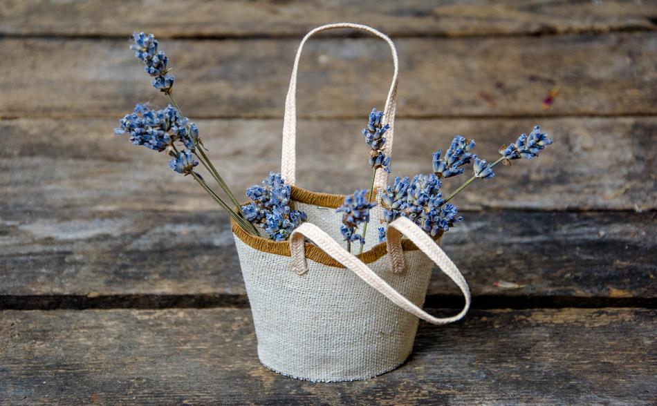 Lavender Basket Composition