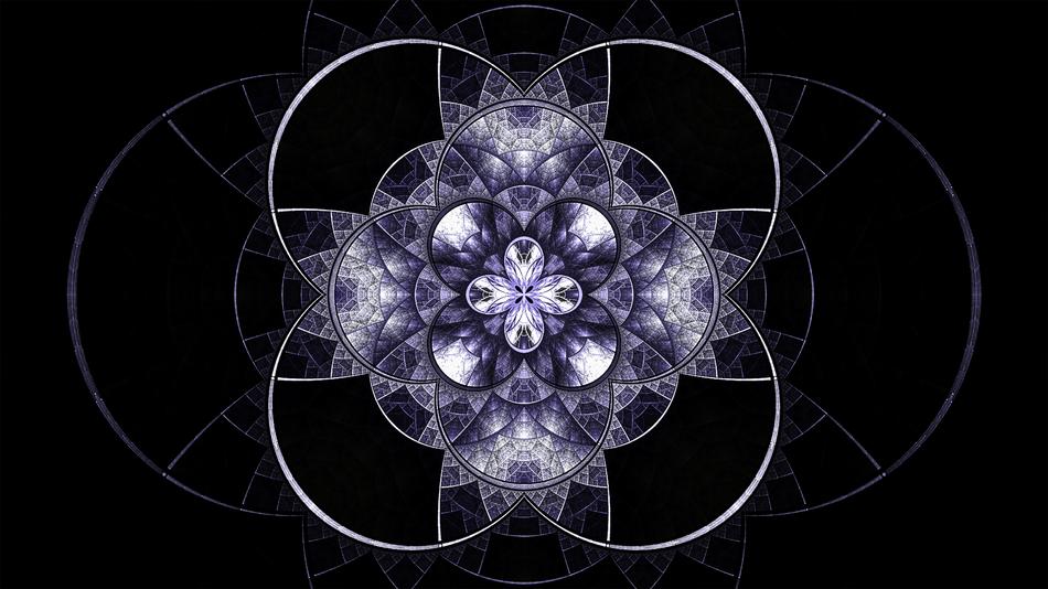 fractal blue denim stained drawing