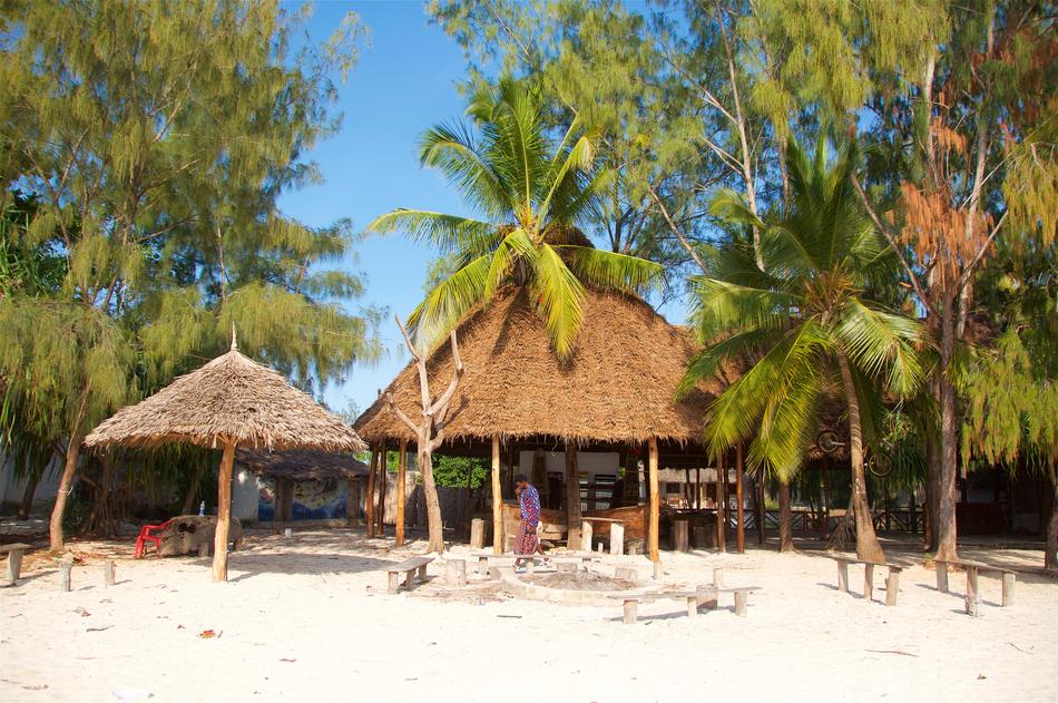 tropical beach hut
