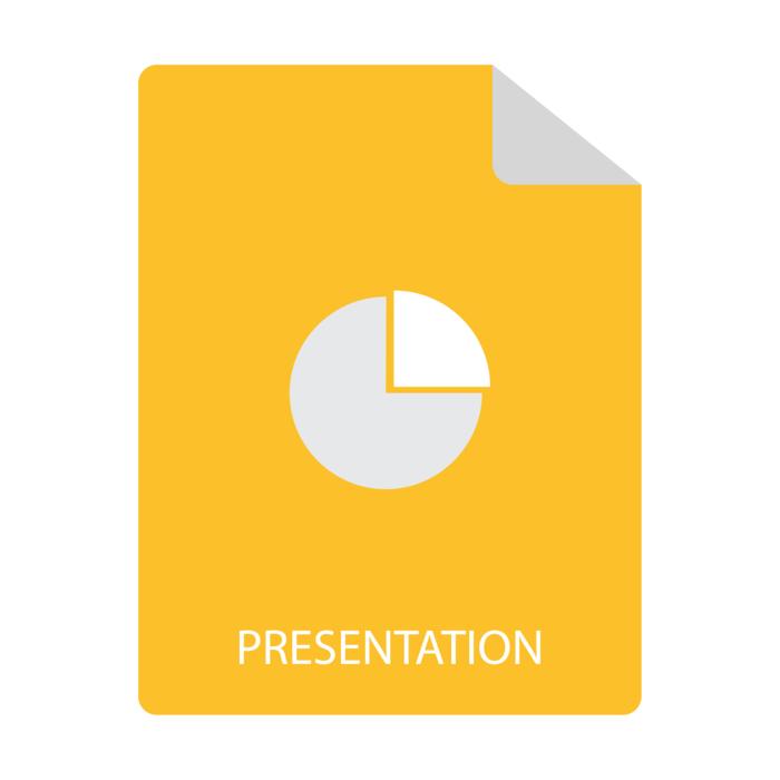yellow presentation file