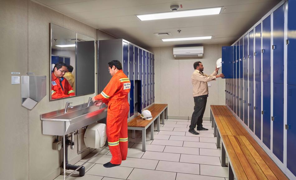 men in the locker room