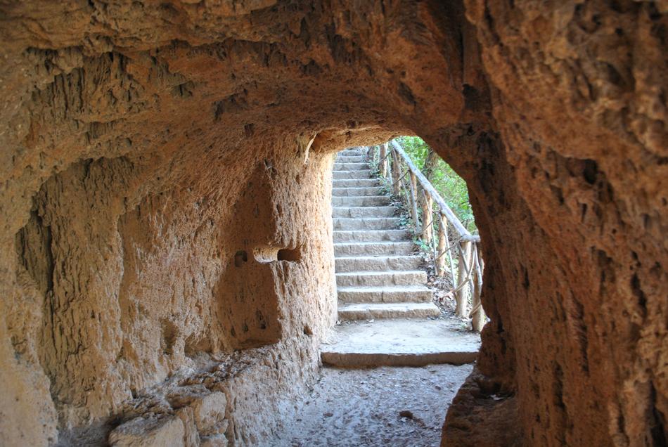 stone archway with a passageway to the monastery