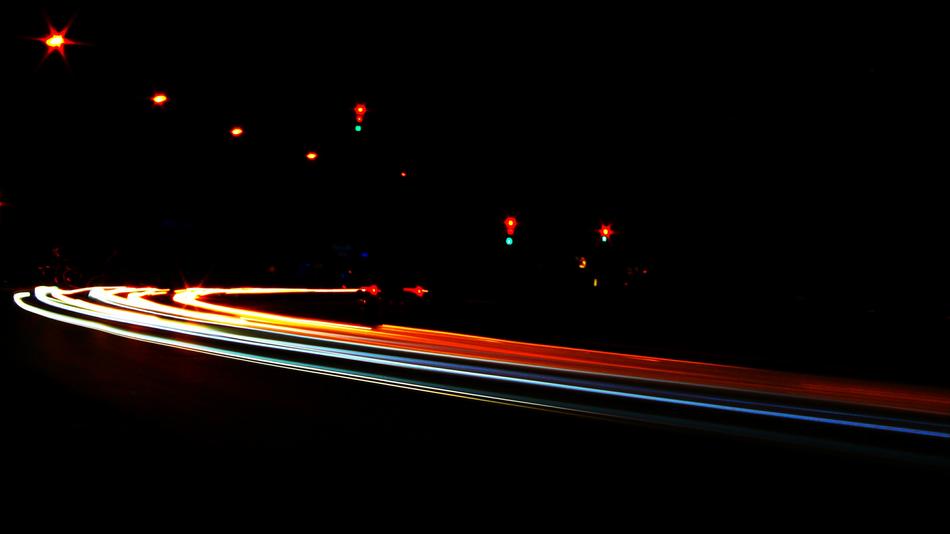 Long Exposure Road Night