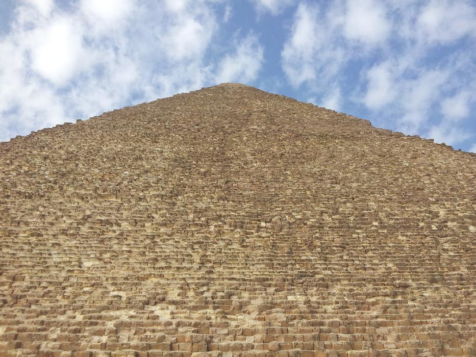 Egyptian pyramid closeup