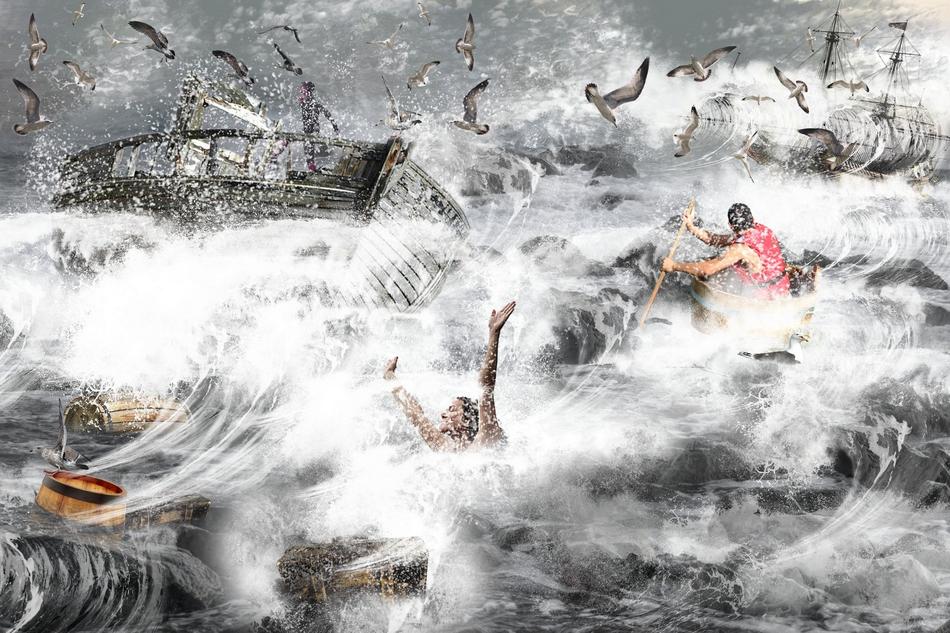 picture of a disaster at sea