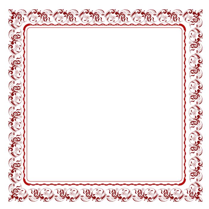 frame with a red pattern