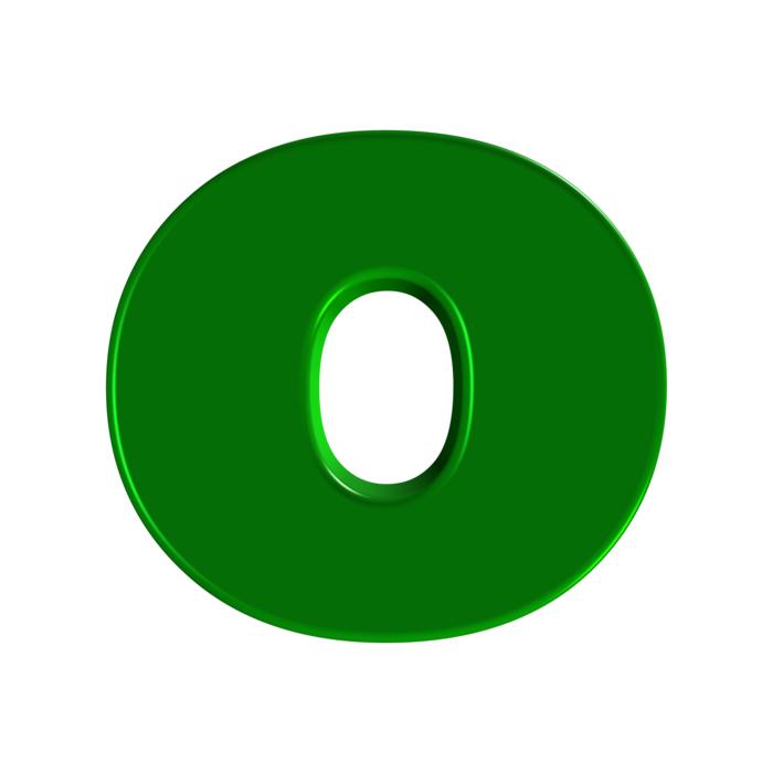 letter 3d alphabet o