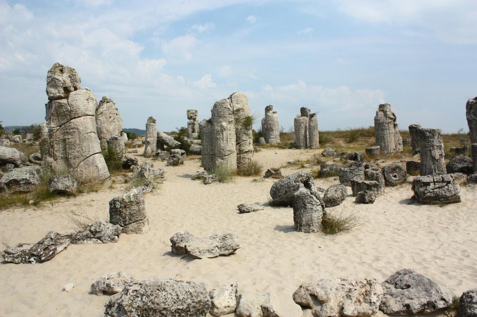 large stone rocks in the desert