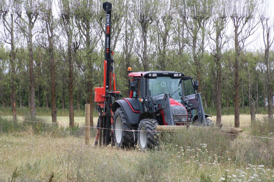farm tractor at work