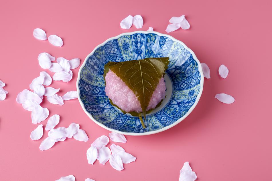 the treat is pink on a plate