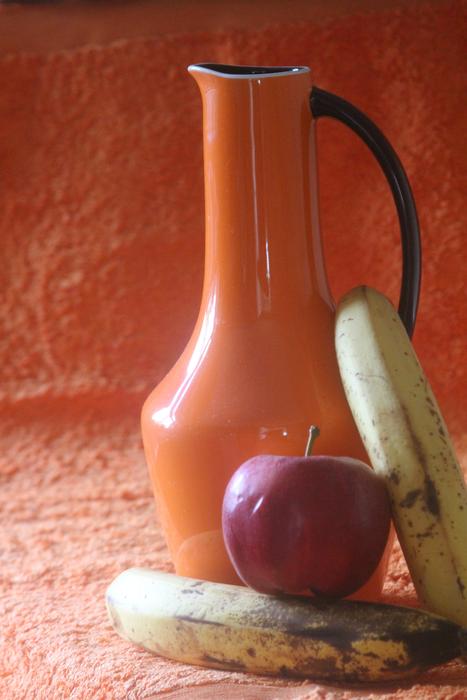 still life of fruit and vase