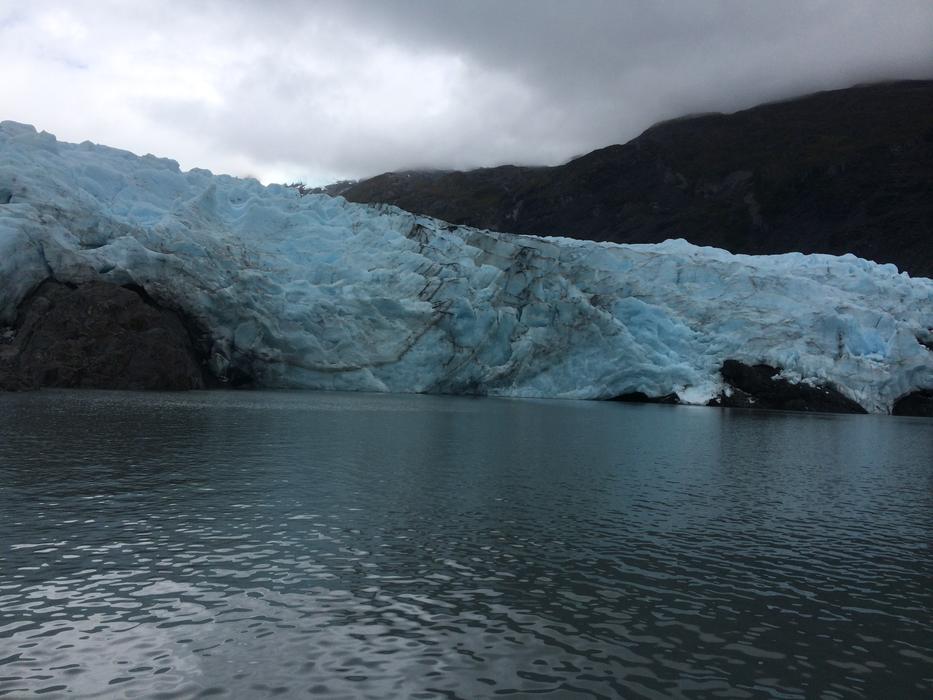 a large block of ice in the ocean