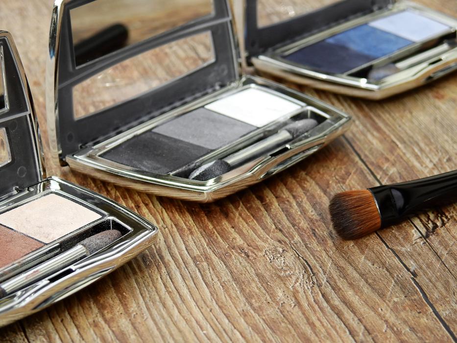 cosmetic set on the table