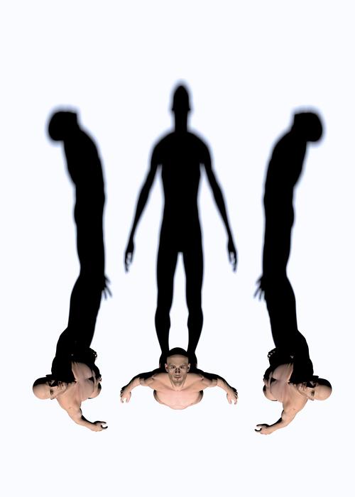 men shadow drawing