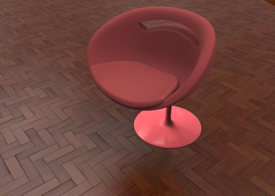 red armchair for relaxation