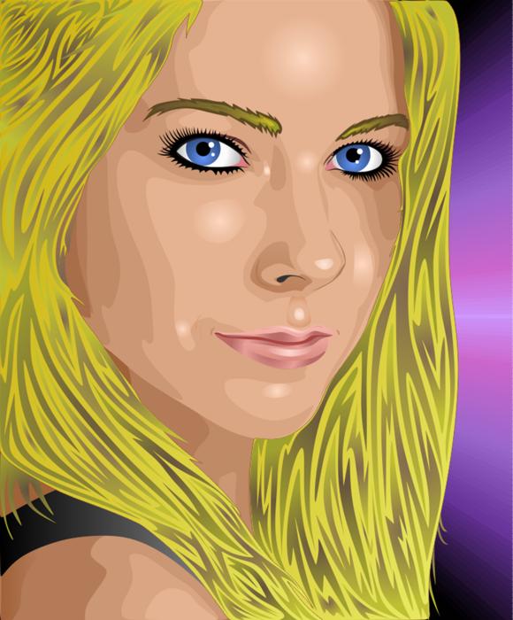 portrait women blonde face