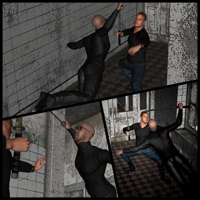 collage fight action sword fighting