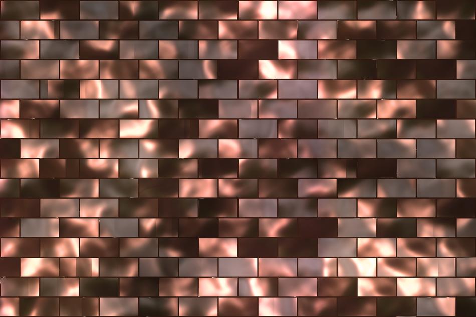 metal copper reflexions as background