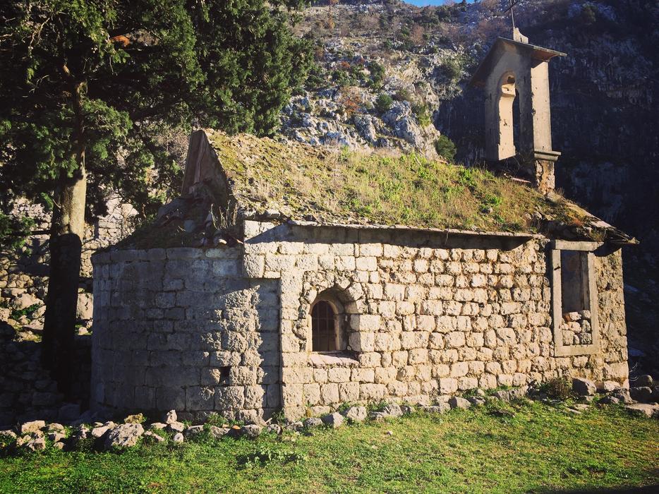 stone old house in a field