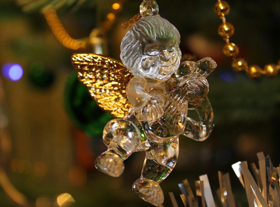 glass ornament in the form of an angel
