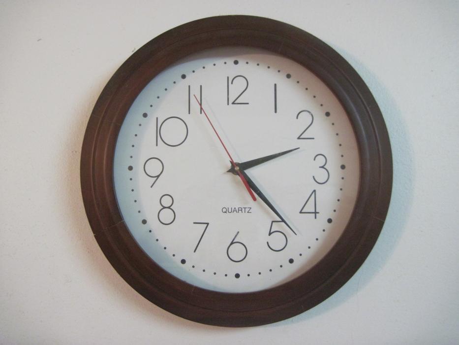 wooden-framed shadow clock