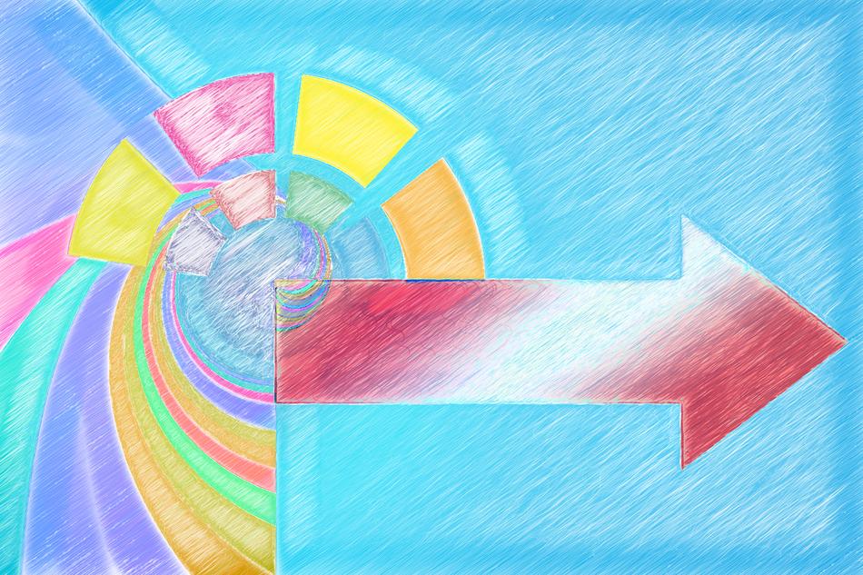 arrow forward abstract direction