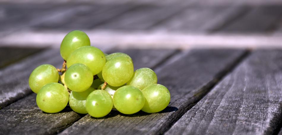 juicy grapes on the table