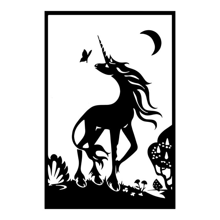 unicorn card with a unicorn pattern
