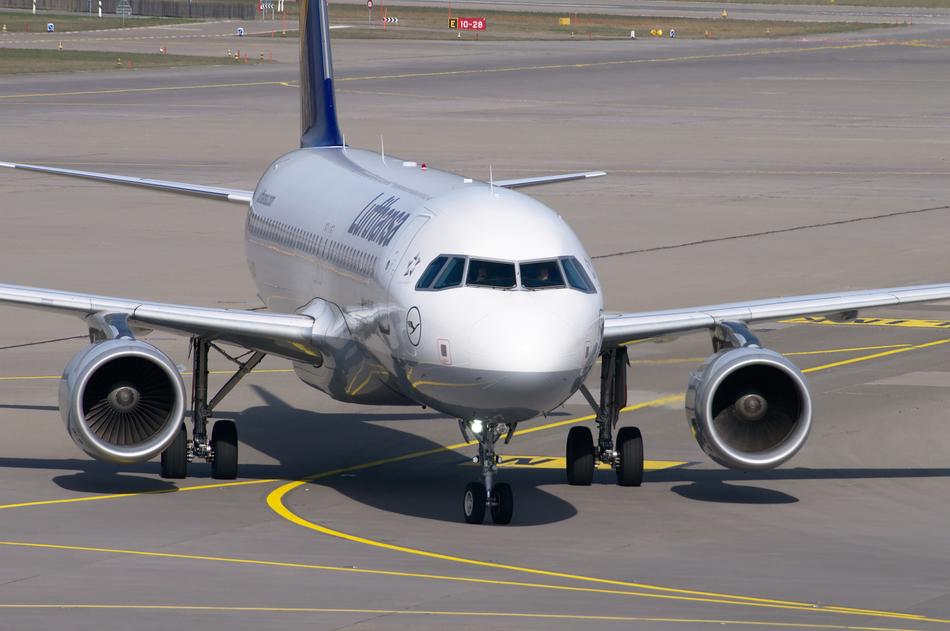 airplane on a runway