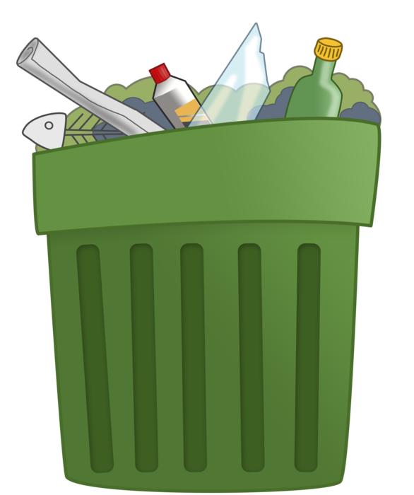 green bin to choose the trash
