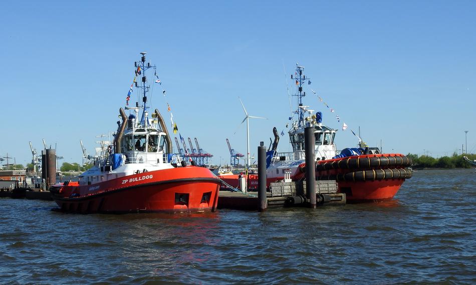 seagoing ships in port